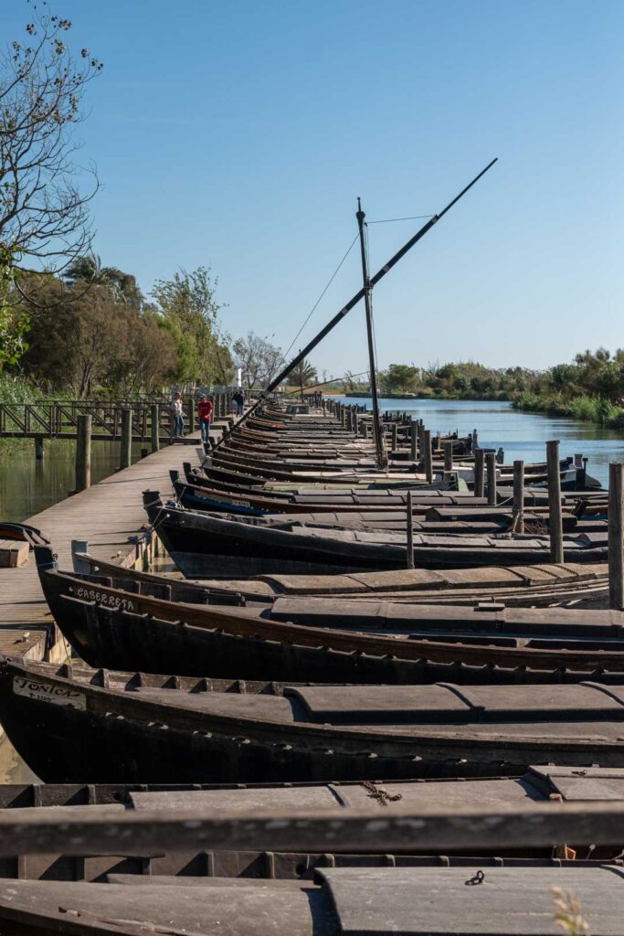 Embarcadero tradicional en la Albufera de Valencia