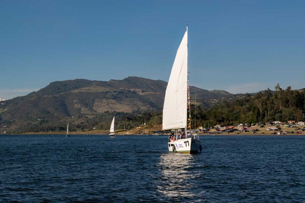 Vela latina navegando en la Albufera de Valencia